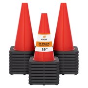 Xpose Safety Traffic Cone, PVC, 18" H, Orange OTC18-24-X